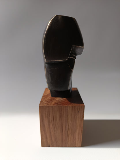 Escultura bronce busto masculino