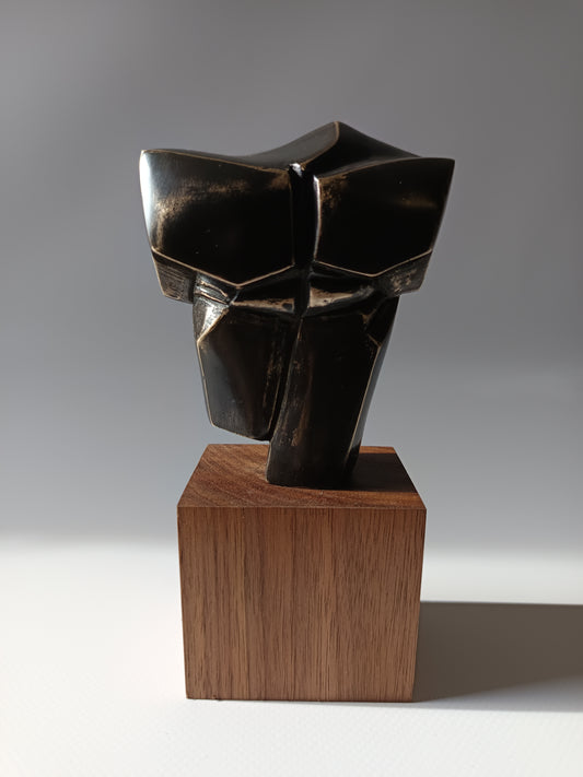 Escultura bronce busto masculino