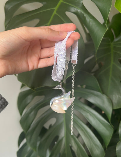 Choker cisne nácar