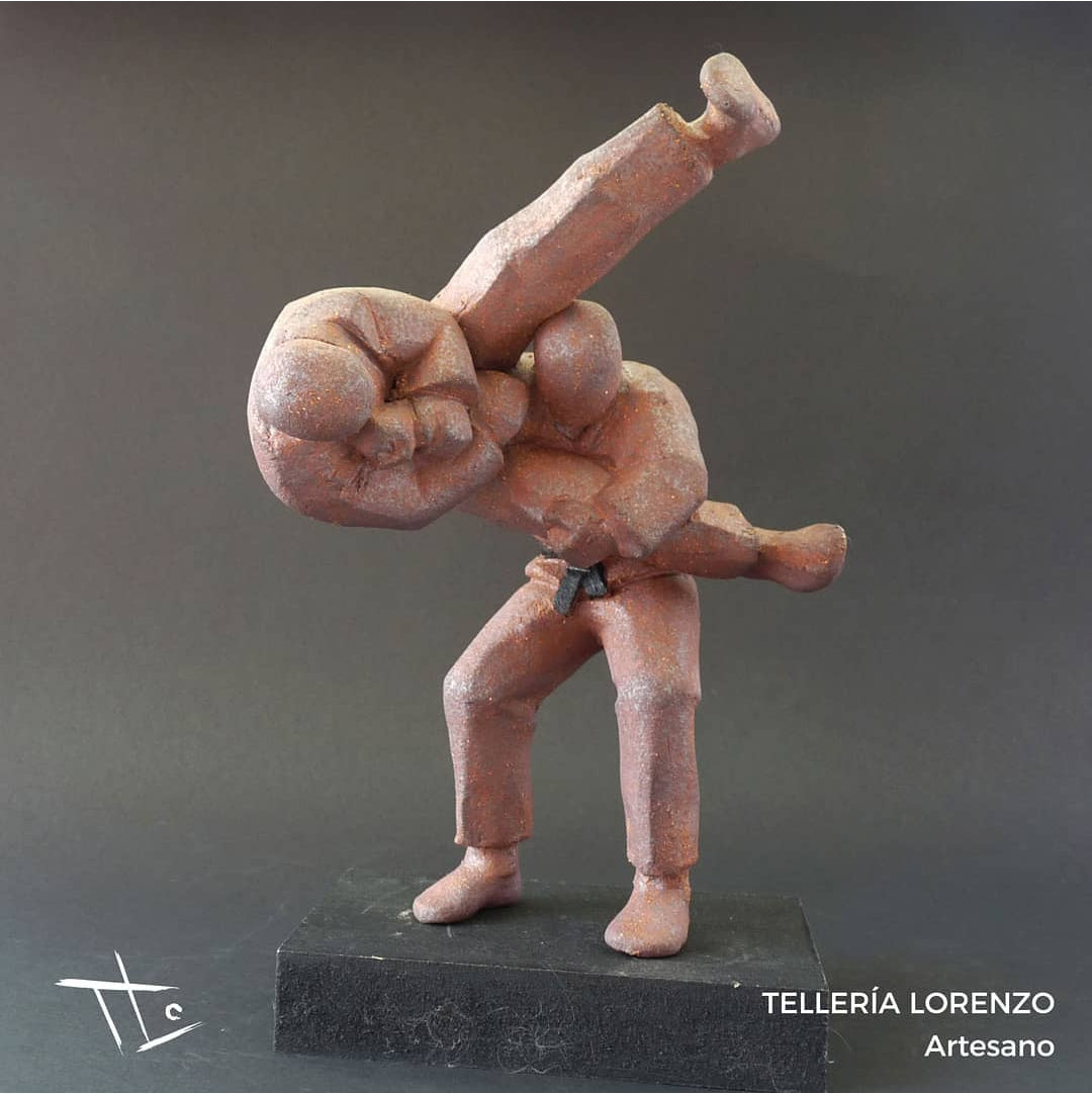 Escultura cerámica JIU-JITSU